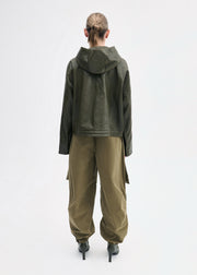 Workwear Pullover in Leather -  Olive - CO Collections